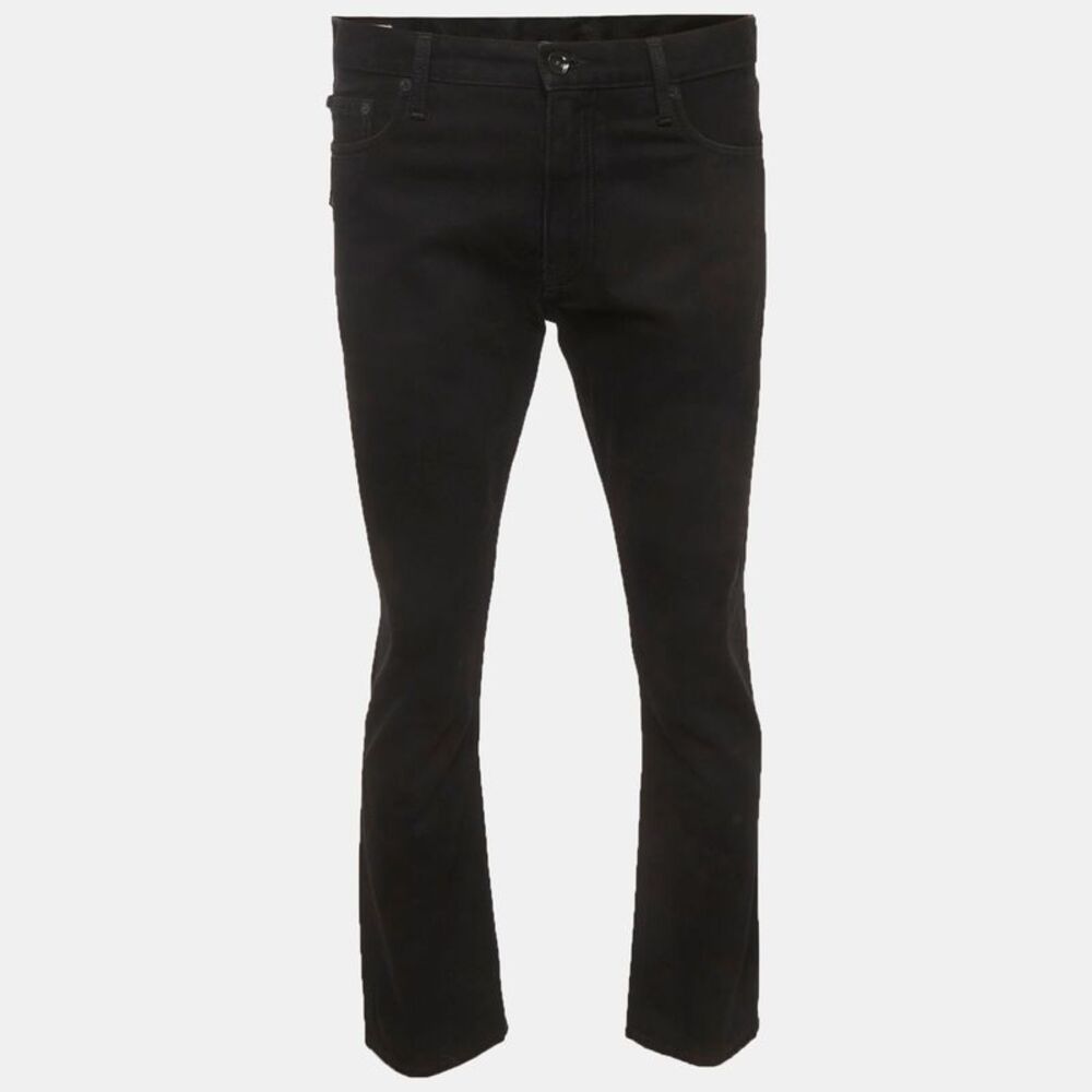 Off-White Black Denim Permanent Jeans M/waist 33"